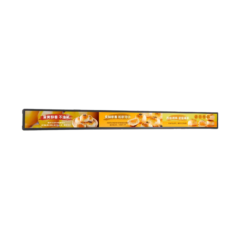 Aangepaste digitale plankrandweergave uitgerekte bar display voor winkelwinkel