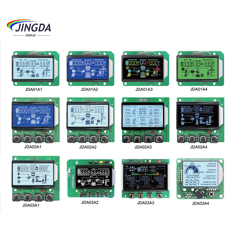 Segment-LCD-display voor PV-omvormer. Zonne-omvormer